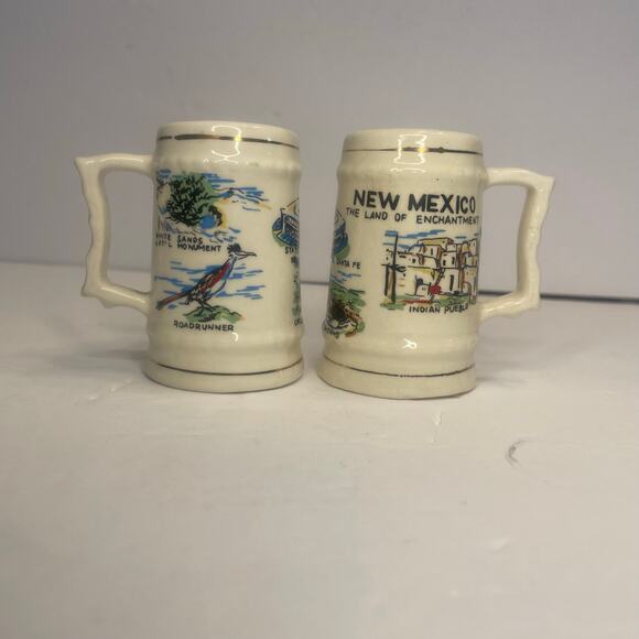 Vintage New Mexico Land of Enchantment Salt & Pepper Shakers Roadrunners - Picture 3 of 7